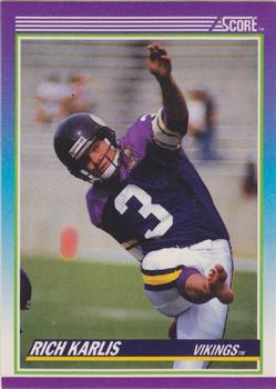 Rich Karlis Minnesota Vikings 1990 Score NFL #199